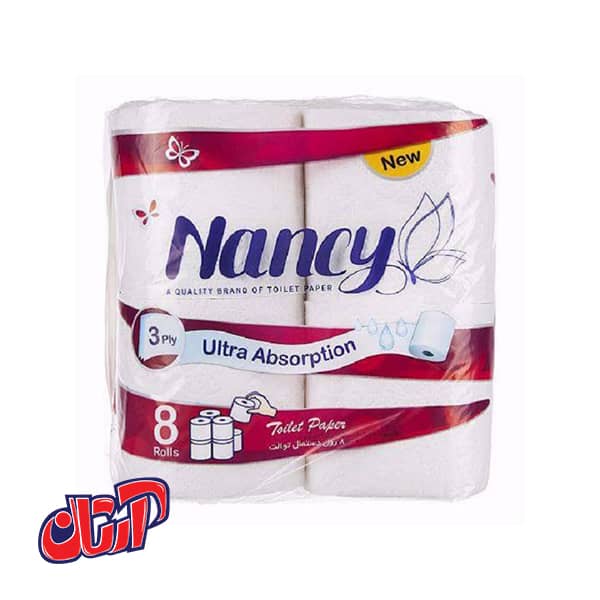 (stax) نانسي P.T.P دستمال توالت 8 قلو 9 بسته اي